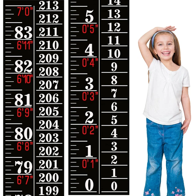 GROWTH CHART WALL Labels Baby Height Indicator Tape Ruler Height Growth