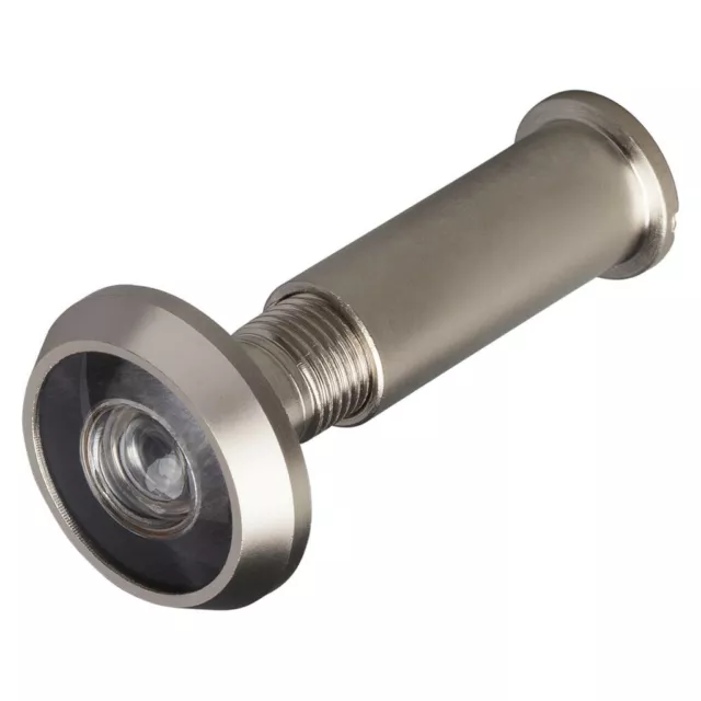 ONE-Satin Nickel Door Peephole Viewer, 1/2 In. Bore 180 Degree Viewer