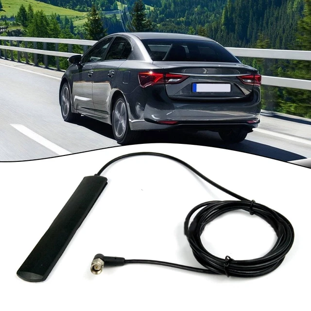 Antenne stéréo radio de voiture adhésive base 4G pour unité de tête noir de