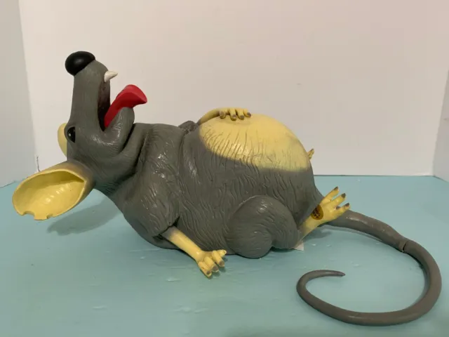 Gemmy Halloween Fat Rat 15" Talking Animated Burping Rubber Prop