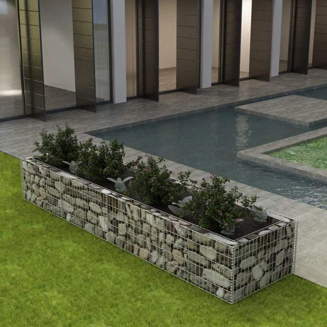 Gabion Planter Steel 141.7"x35.4"x19.7" N9W5