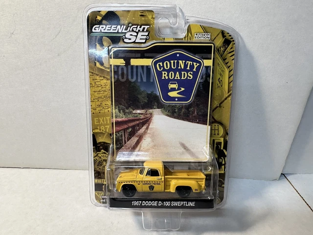 Greenlight County Roads 1967 Dodge D-100 Sweptline Service Patrol Series 1 NEW Greenlight County Roads 1967 Dodge D-100 Sweptline Service Patrol Series 1 NEW