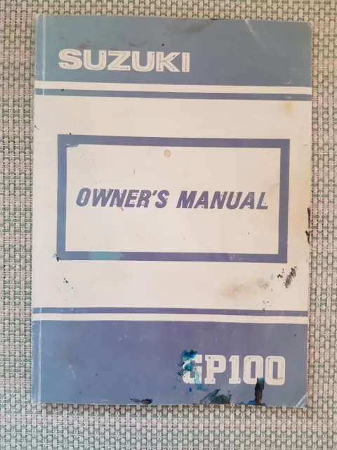Suzuki GP100 Motorcycle Operating/Owners manual (1980's) - Genuine factory pubs.