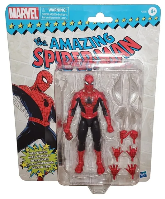 Marvel Legends SPIDER-MAN 6" Figure Web Wings! Amazing Fantasy Spiderman Retro