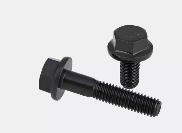 Black Steel M6 M8 - M16 Flange Hex Screws Hexagon Head Bolts