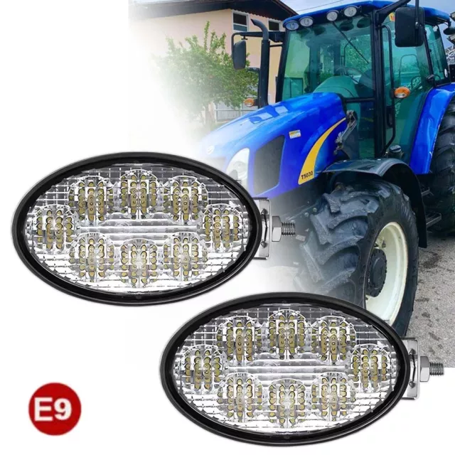 E9 Oval LED Flut Arbeitsscheinwerfer 40W 12V 24V für New Holland T5000 Series