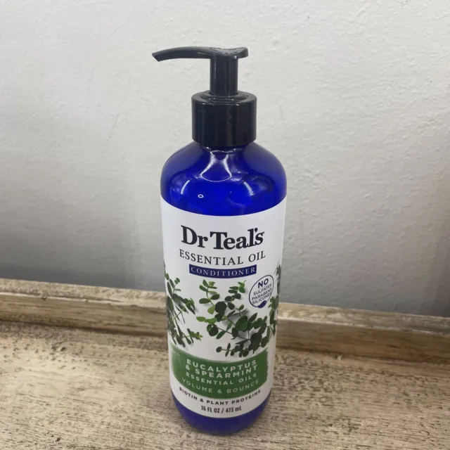 Champú y acondicionador de aceite esencial Dr Teal's eucalipto y menta verde, 16 fl oz