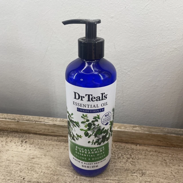 Champú y acondicionador de aceite esencial Dr Teal's eucalipto y menta verde, 16 fl oz
