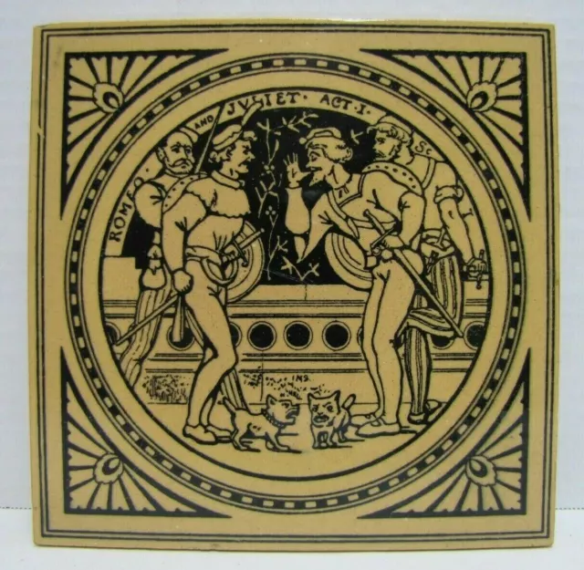 Mintons China Works Stoke On Trent Tile Romeo And Juliet Act 1