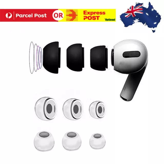 3 Pair/6pcs Replacement Silicone Ear Tips Buds for Airpods Pro Earphone Cover