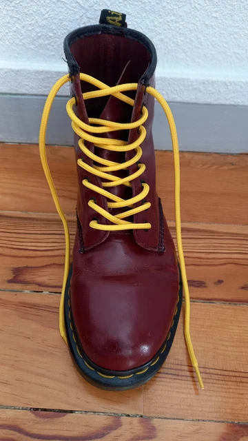 BOTTINES DR DOC MARTENS pointure 35 Rose Cuir Verni bottes FILLE