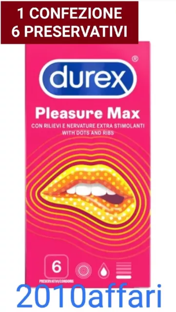 Durex Pleasure Max 6 Preservatifs Gaufrage Nervures Favoriser