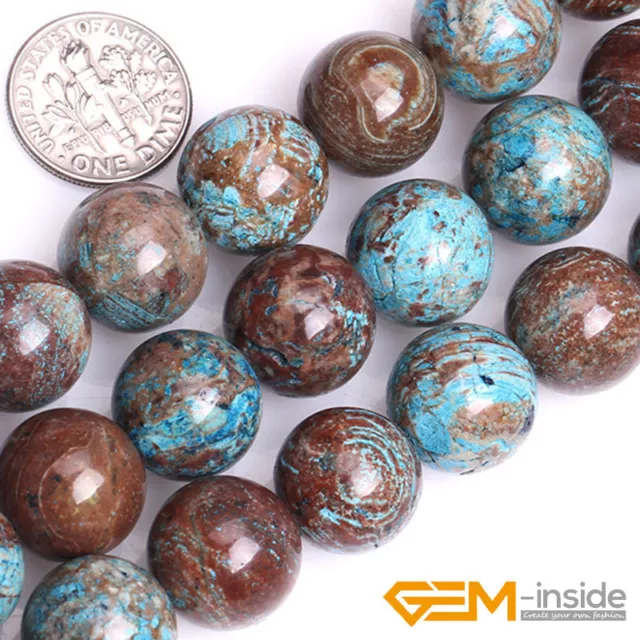 Blue Crazy Lace Agate Gemstone Round Beads For Jewelry Making 15" 4mm 6mm 8mm 3