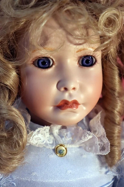 24" Joliette Jan Garnett Reproduction Porcelain Bisque Artist Crafted Doll Vtg