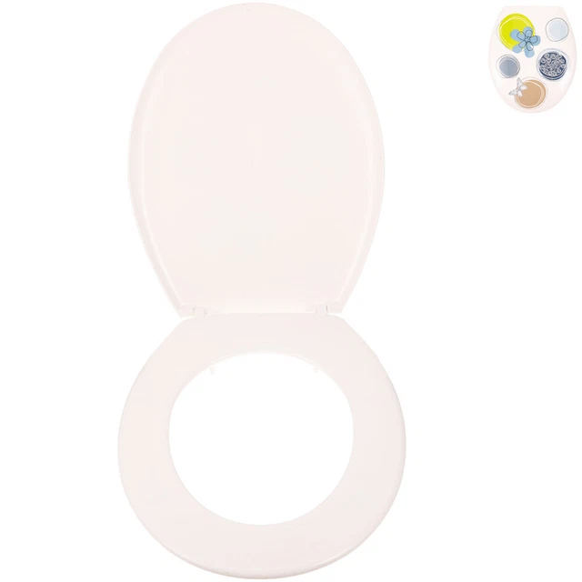 Kit di 2 paia di viti di riparazione per sedile WC, in plastica, con bullone per cerniera del copriwater bianco, kit di riparazione per sedile WC (B