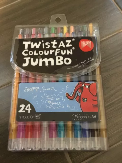 Micador 24 Twistaz Colour Fun Jumbo Crayons – Pack 2