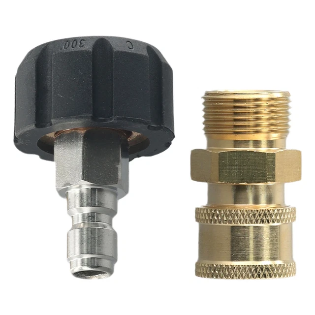 Lot De 4 Adaptateurs M22-14mm à 1/4" Laiton - Pour Tuyaux Haute Pression (5000 PSI)