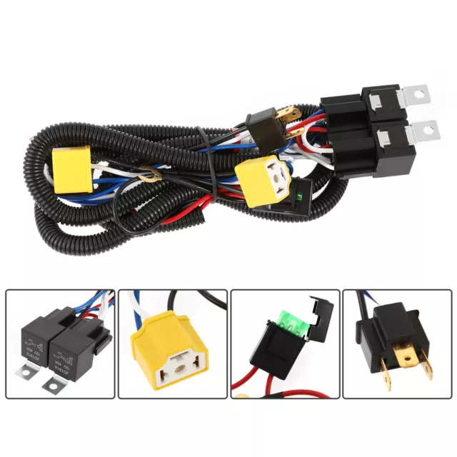 H4 LED Headlight Brightness Intensifier Ceramic Socket Plugs Wiring Harness Kit H4 LED Headlight Brightness Intensifier Ceramic Socket Plugs Wiring Harness Kit