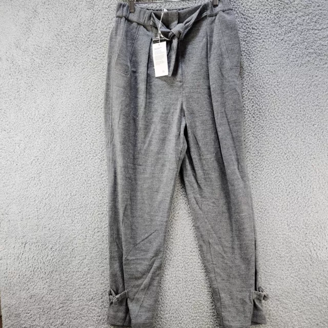 3.1 Phillip Lim All Natural Wool Cinched Ankle Pants Women's 4 Gray Melange +