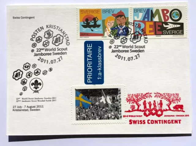 2011, Postcard, 22nd World Scout Jamboree, Swiss Contingent, Sweden