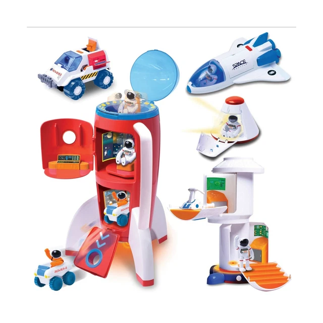 ASTRO VENTURE DELUXE Space Playset Toy Space Shuttle, Space Station