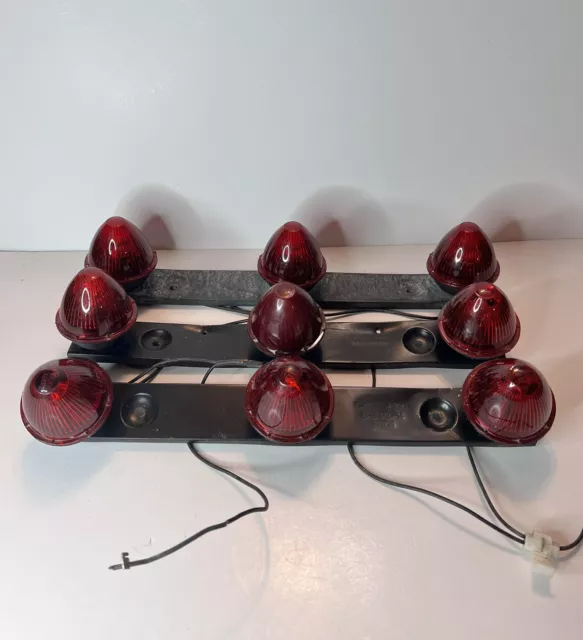 LOT OF 3 GROTE Like BEEHIVE 4900 3 THREE RED LIGHT BAR SAE P2-84 Taiwan