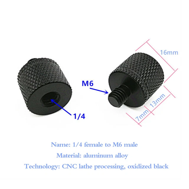 Tornillo de montaje de trípode dobles 1/4 a M4 M5 M6 M8 M10 soporte de proyector adaptador]
