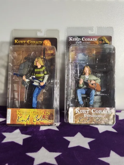 NECA Kurt Cobain 7” Figures Set Rare Brand New Sealed