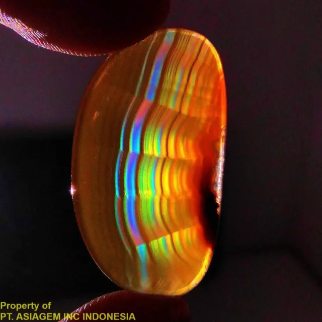 14ct 'A' Grade Rainbow IRIS AGATE ~Multi-Color Fire~ 1-of-a-kind ~100% Natural