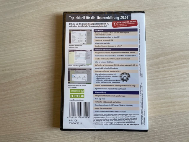 ALDI STEUER 2024 Steuererklärung für Steuerjahr 2024 CDROM NEU