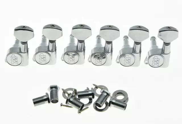 Lefty Chrome Wilkinson E-Z LOK Post Guitar Tuners Tuning Keys Left Machine Heads