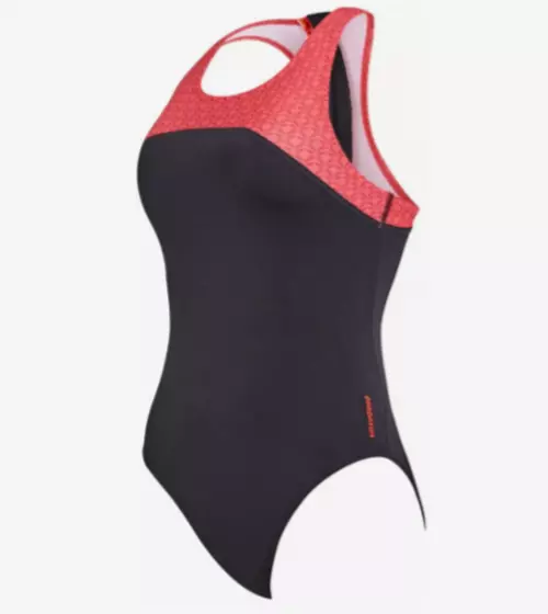 Zoggs Predator Zipped Back Swimsuit Size 10 12 14 High Neck RRP £38