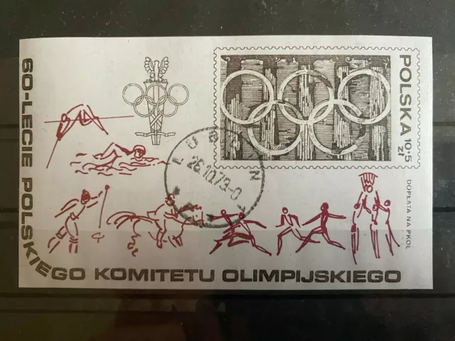 Briefmarken Polen Polska 1979 Mi-Nr. Block 74 gestempelt am 26.10.1979 Olympia