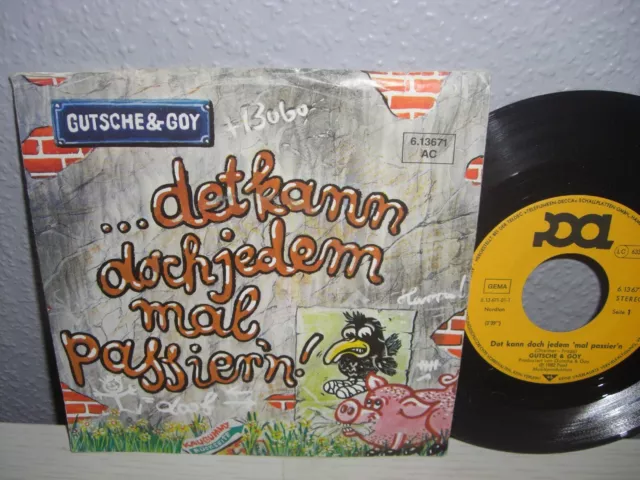 Schallplatte 7"/ GUTSCHE & GOY >DET KANN DOCH JEDEM´ MAL PASSIER´N< Vinyl 1982