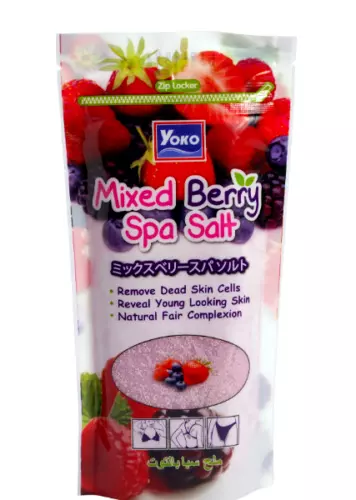 YOKO Mixed Berry Spa Milk Salt Moisturize Exfoliating Lightening Body Scrub 300g