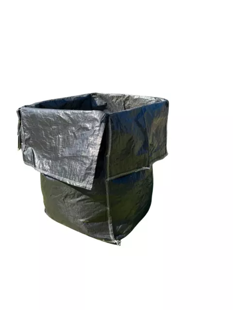 Pack of 4 - Black HDPE Garden / Recycling / Bale / Rubbish / Clothing Bag