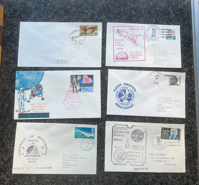 1960's  era Space Apollo stamped envelopes small collection
