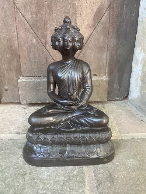 Statue ancienne de Bouddha en Bronze 40 cm NEPAL,INDE,TIBET*Buddha yoga