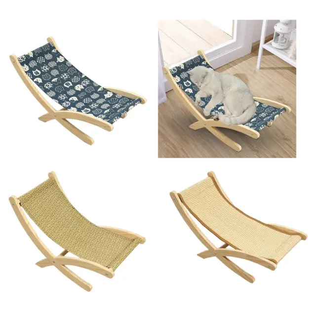 Cat Lounge Chair Gatti in legno Lettino rialzato Cat Hammock Bed for Bunny