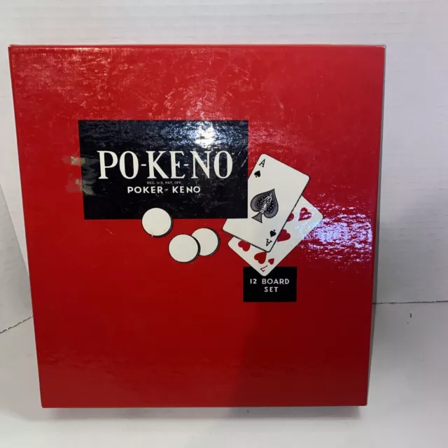 Juego de Keno de Poker Po-Ke-No de Colección completo de EE. UU. Co de cartas de juego