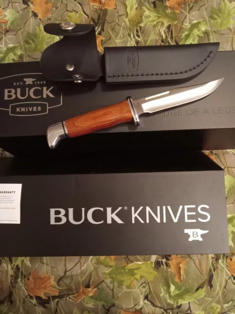 New 2024 Buck Knives 117 Brahma  D2 steel Cocobolo wood Heritage series fixed