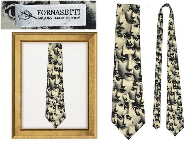 FORNASETTI Cortata Hombre 100 % Seda Made In Italy  FR03 T0P