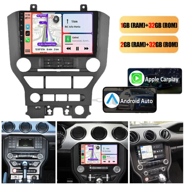 für Ford Mustang VI 2015-2020 Android GPS Autoradio Navi CarPlay RDS WIFI 1+32GB 3