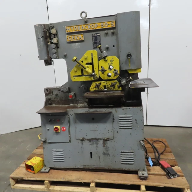 Geka Hydracrop-50-S 50 Ton Ironworker Metal Working Fabrication 230/460V 3Ph