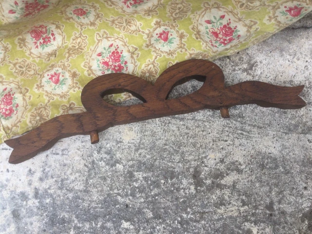 ANCIEN FRONTON EN BOIS SCULPTÉ « NOEUD » XIX Ème NAPOLEON III / SHABBY CHIC RARE 8