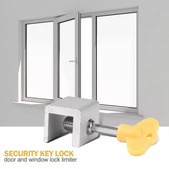 T0# Door Window Lock Restrictor Children Security Window Cable Limit Lock (A)
