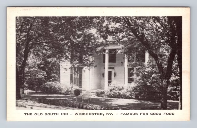 Winchester KY-Kentucky, The Old South Inn Advertising, Vintage Souvenir Postcard