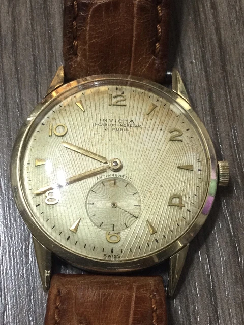 Orologio invicta oro anni 50 sale