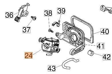 Carburatore Per Motosega Oleo-Mac GS 35 350 C GSH 40 400 / 50240045R - Foto 5