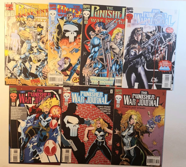 The Punisher War Journal #72 - #78 Volume 1. 7 comic book Lot HUGE PUNISHER SALE